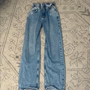 zara paper bag waist jeans